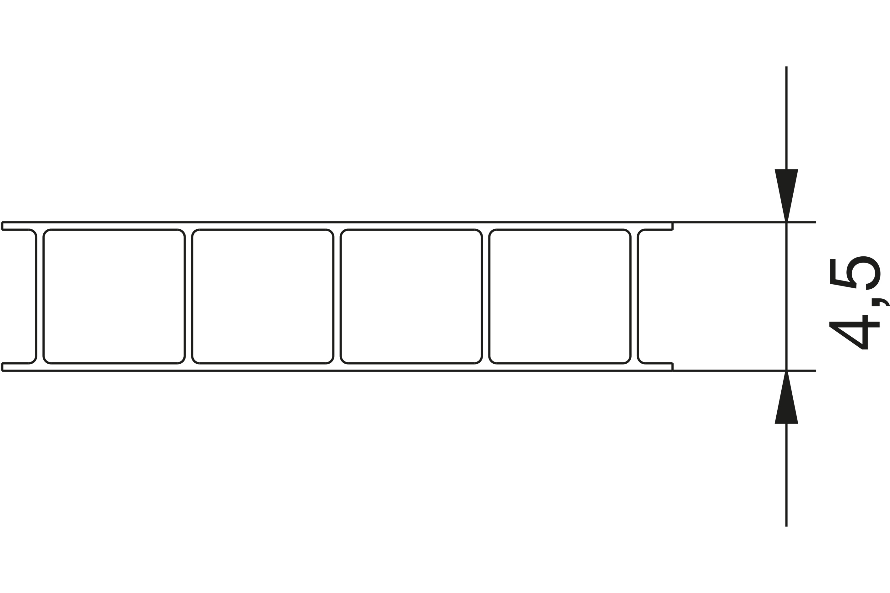 Polycarbonat Universal-Stegplatten 4,5 mm - 120 x 80 cm